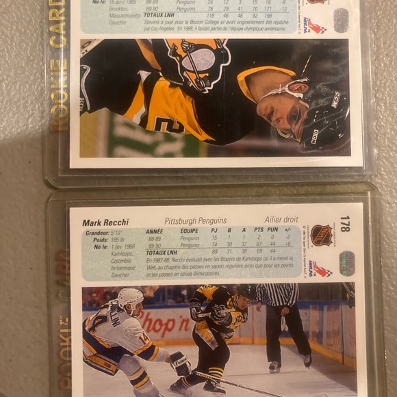 LOT NHL Rookies 1990 UPPER DECK NHL ROENICK FEDOROV LINDROS NOLAN RECCI STEVENS - Picture 3 of 11